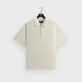 Kith Zip-Front Performance Knit Ethan Polo - Sandrift Summer Casual