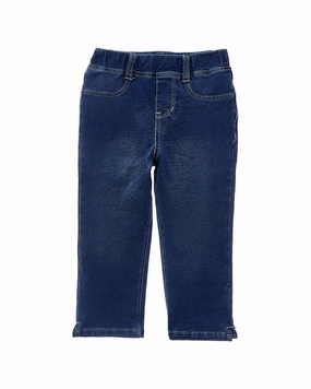Flapdoodles Capri Knit Denim Versatile Comfort Cropped hem