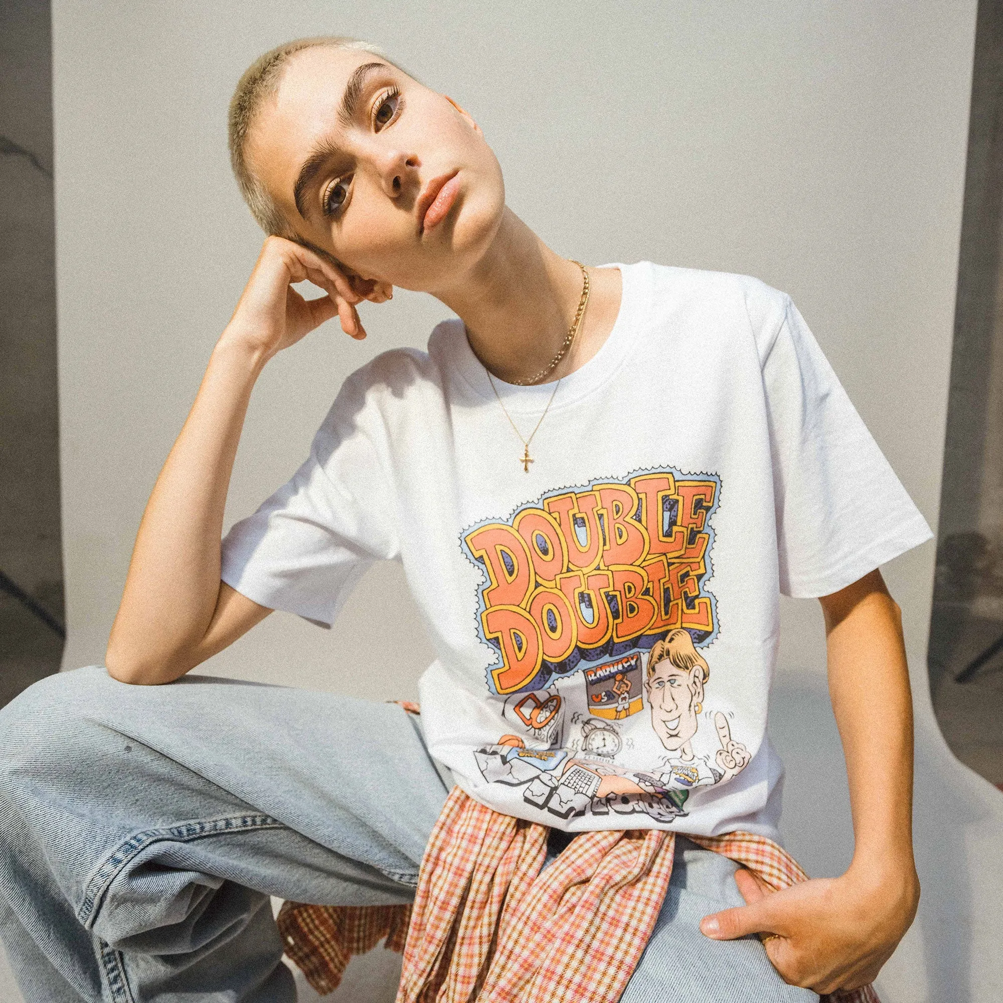 Fur combination AntiPilling Double Double Anniversary T-Shirt