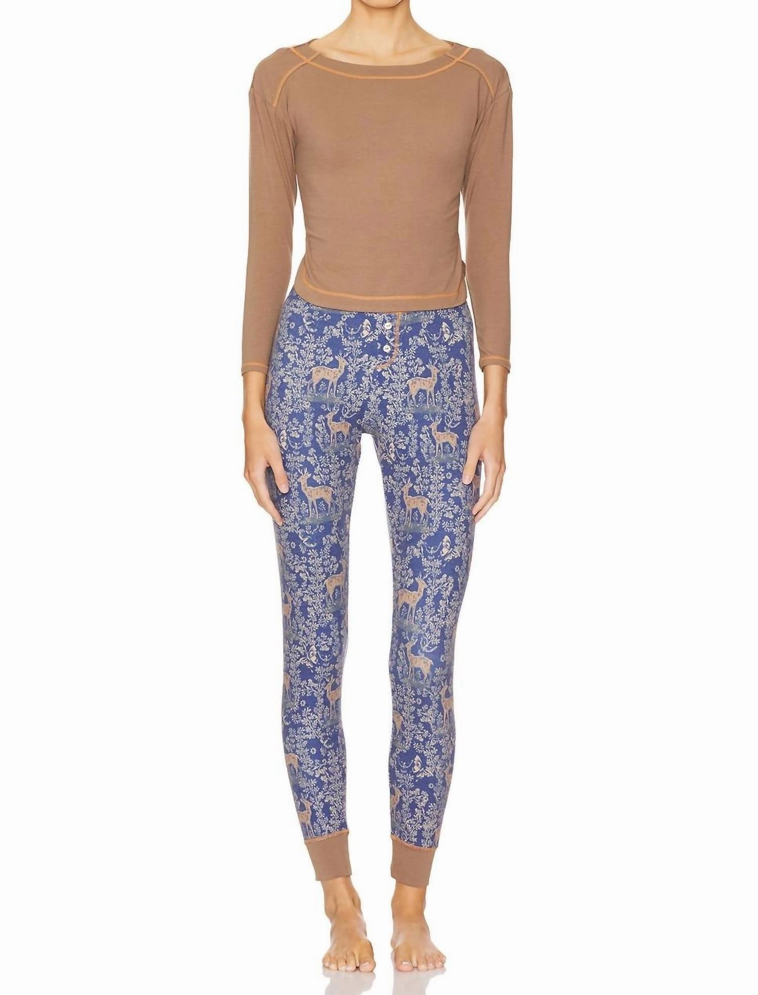 Two Way Stretch EcoFriendly Material Chill Evening Pajama Set In Night Sky Combo