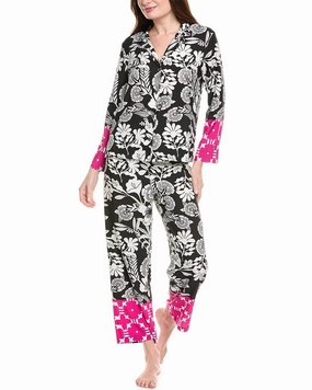 Natori 2pc Botanica Pajama Set Convertible Features