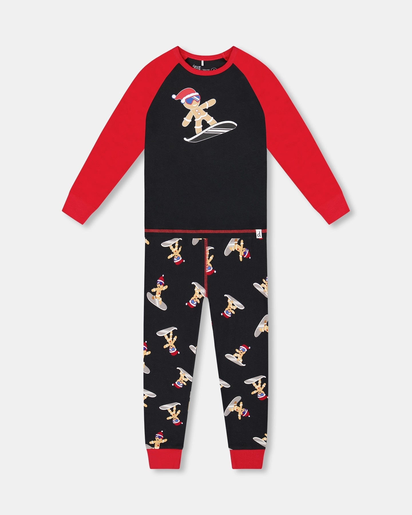 Organic Cotton Two-Piece Organic Cotton Pajama Set Black Cookie Print