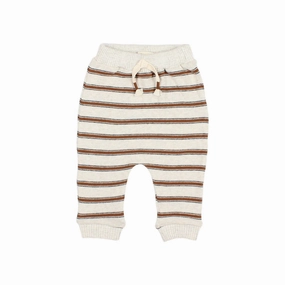 Freedom Fit Lined interior Kid's Soft Stripes Pants In Cream/red