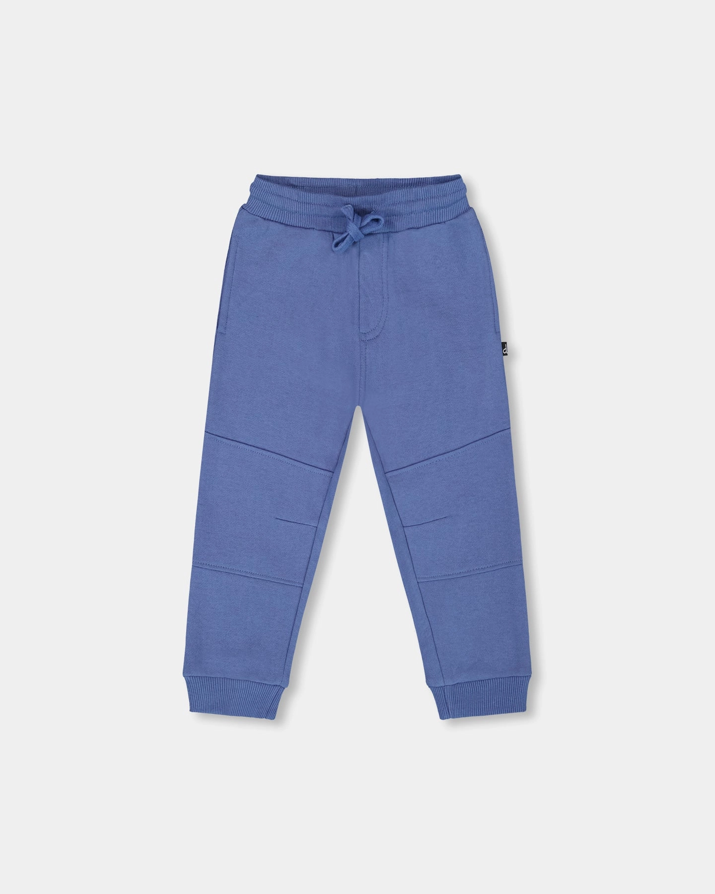 Gripper Waistband Fleece Sweatpants with Articulated Knees Blue