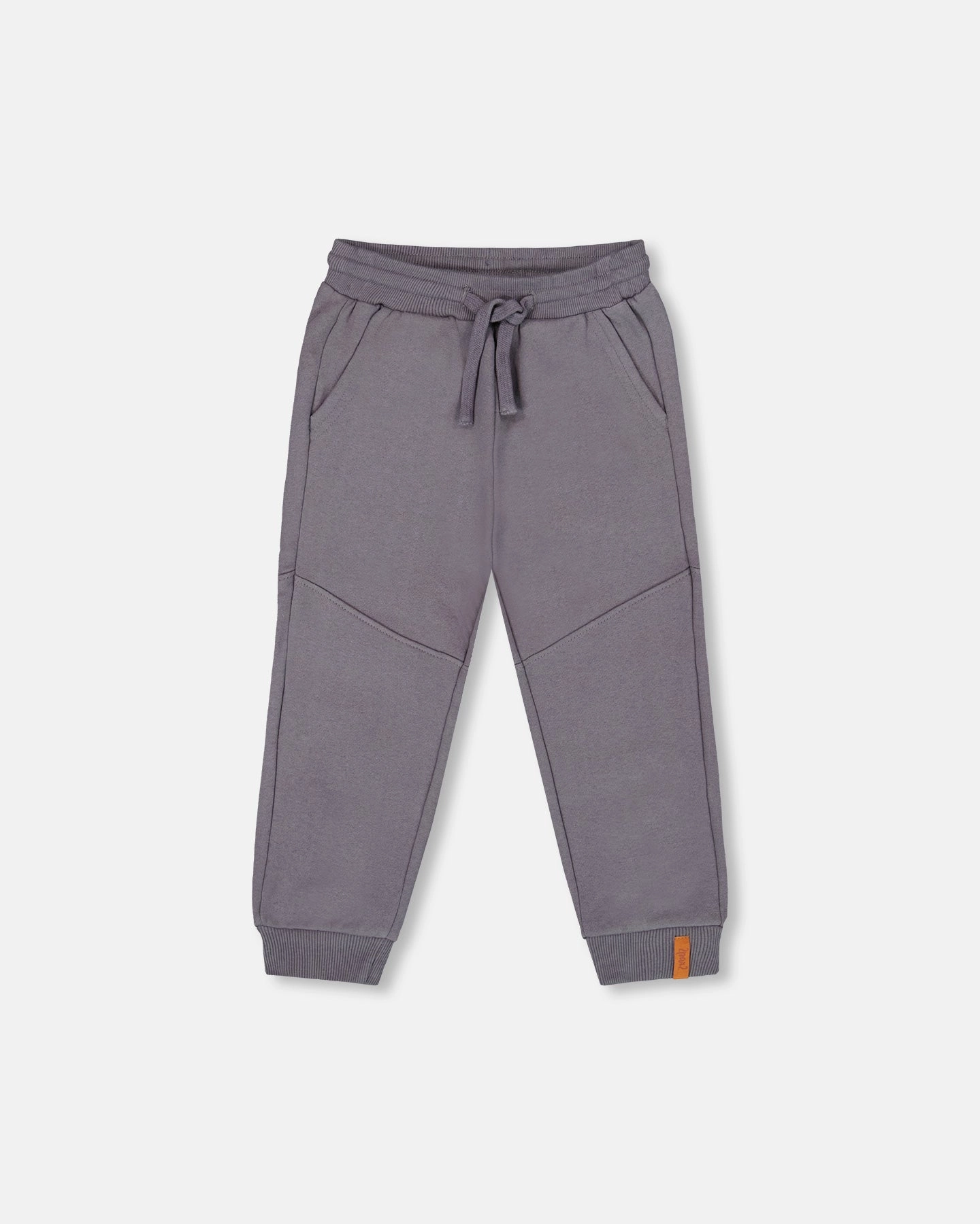 Fleece Sweatpants with Pockets Dark Gray Active Stretch ElasticWaistband