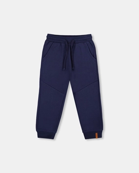 Fleece Sweatpants with Pockets Navy Blue SecureCargoPockets Non Clip