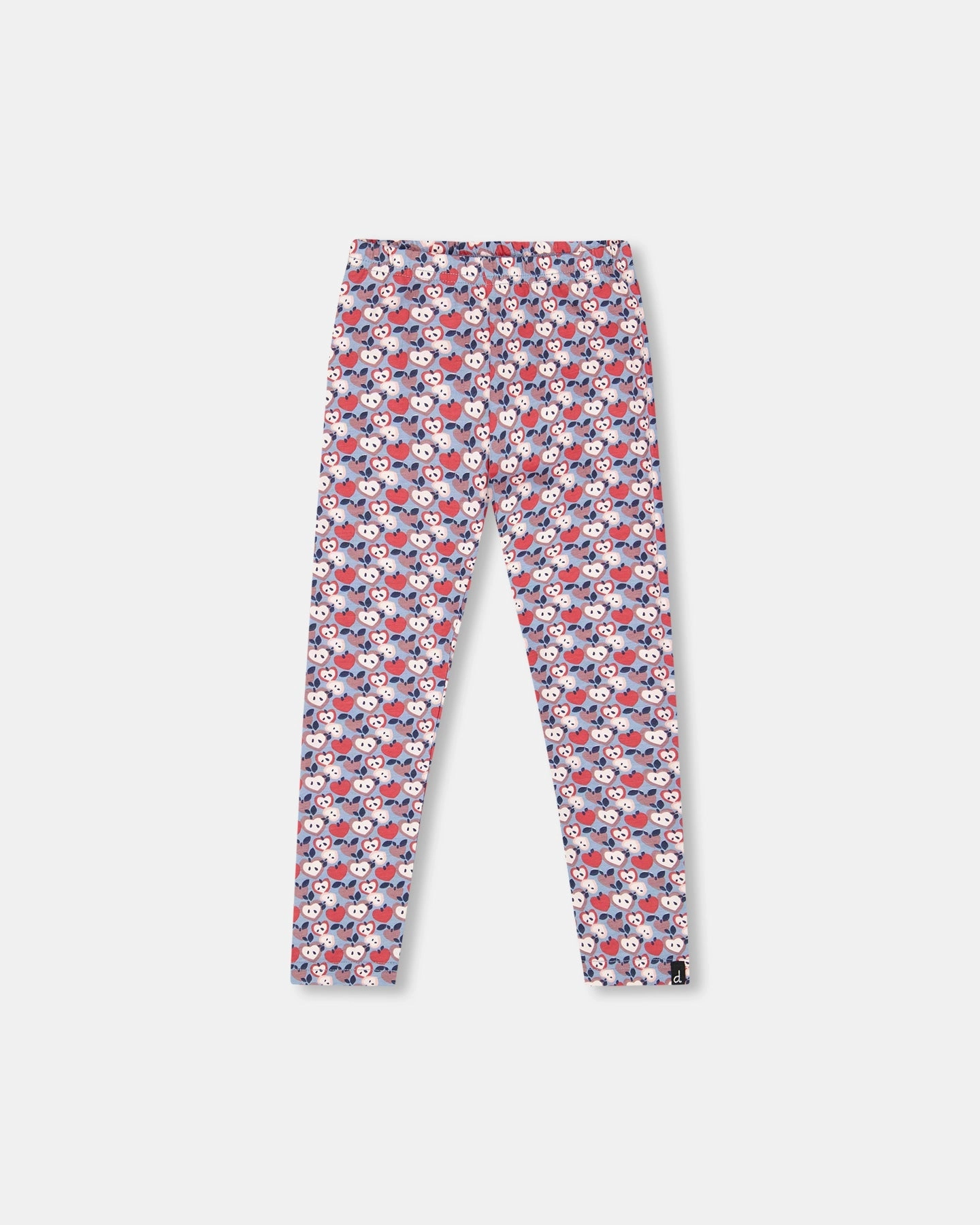 Organic Cotton Leggings Blue Apple Print LightweightDesign