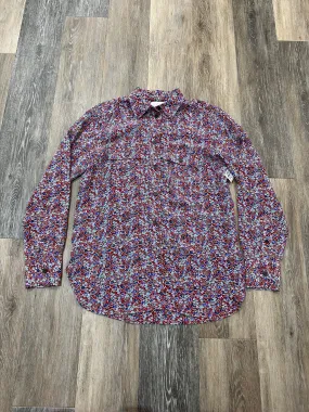 LaserCut Edges BondedSeamTechnology Blouse Long Sleeve By J. Crew In Floral Print, Size: Xs