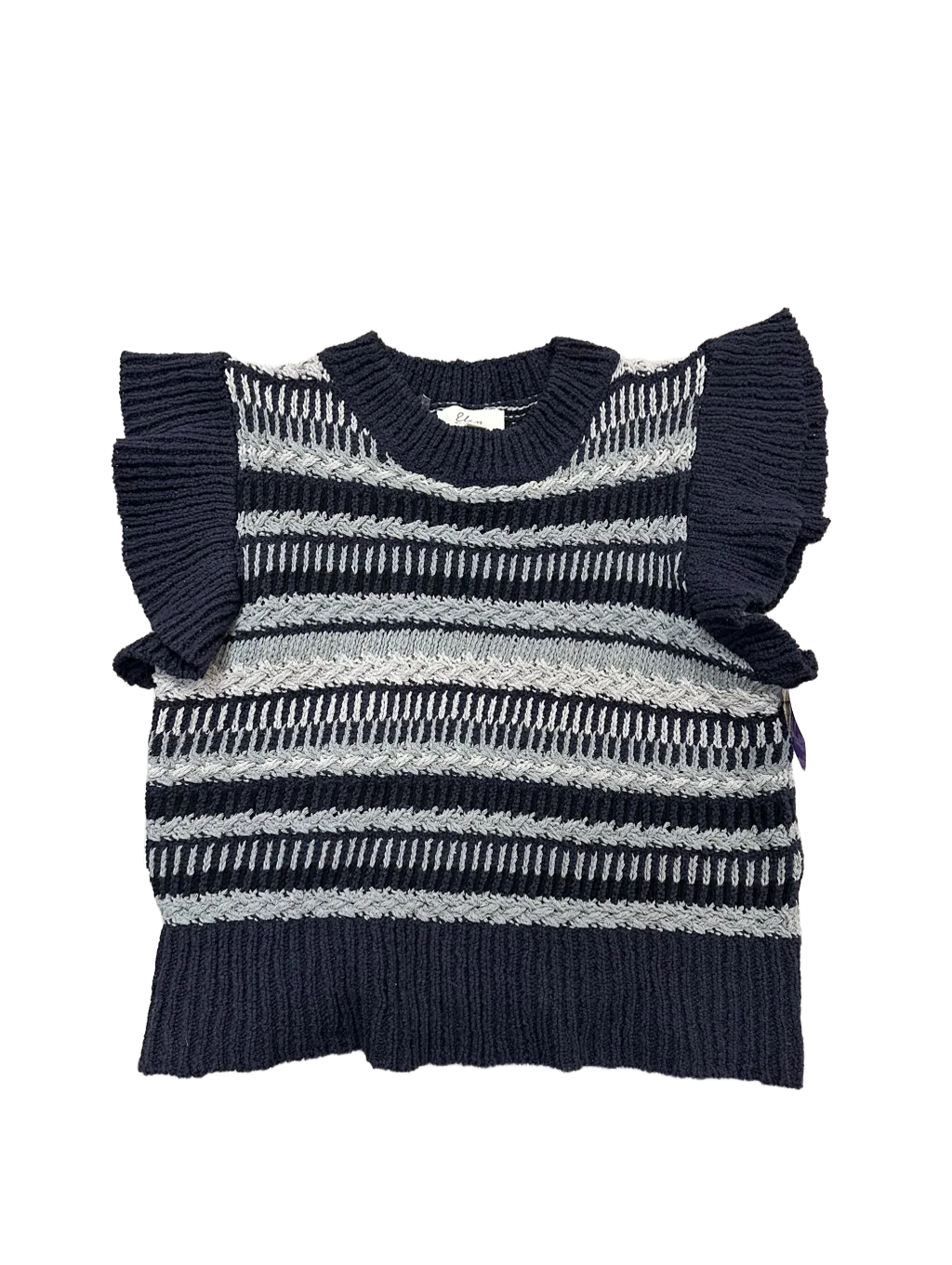 Sweater Short Sleeve By Elan  Size: M LayeredCuff Minimalist Detailing