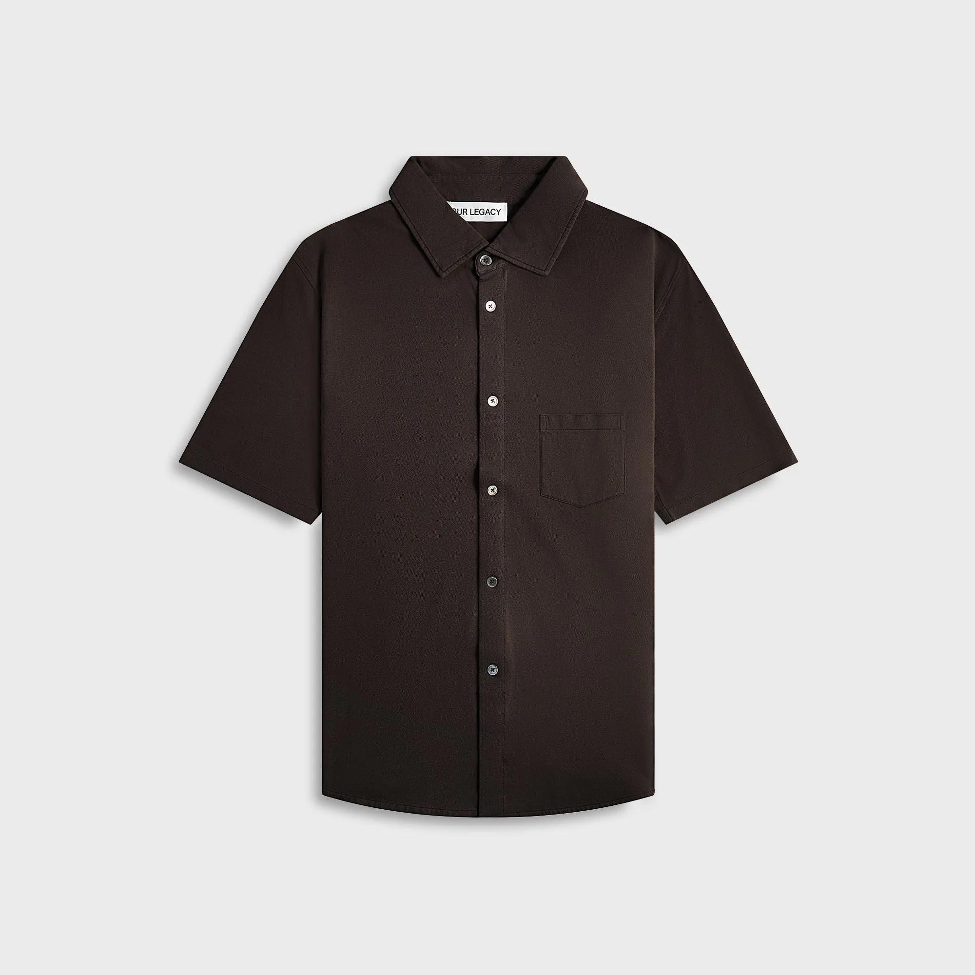 Our Legacy Analog Shirt - Deep Brown Super Mall Piquet Non Static Finish