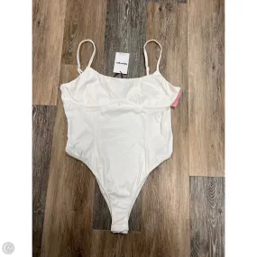 Relaxed Silhouette Printed Hoodie Bodysuit Tank By SHOWPO In White, Size: 10