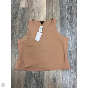 Top Sleeveless By Express In Tan, Size: Xl NonScratchyLining GarmentWashed Texture