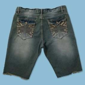 Timeless Comfort Fit Universal Fit System Y2K Denim Shorts W38