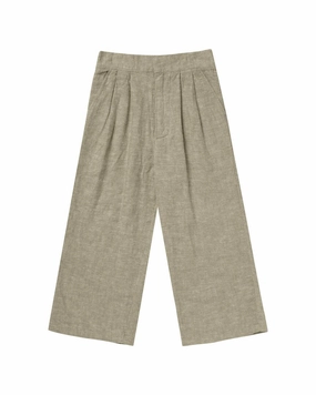 Rylee & Cru Brooklyn Linen-Blend Trouser Flatlock Seams Organic Cotton