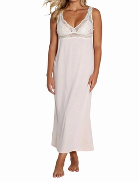 Durable Reinforced Edges Alissa Tank Nightgown In Heavenly Rose