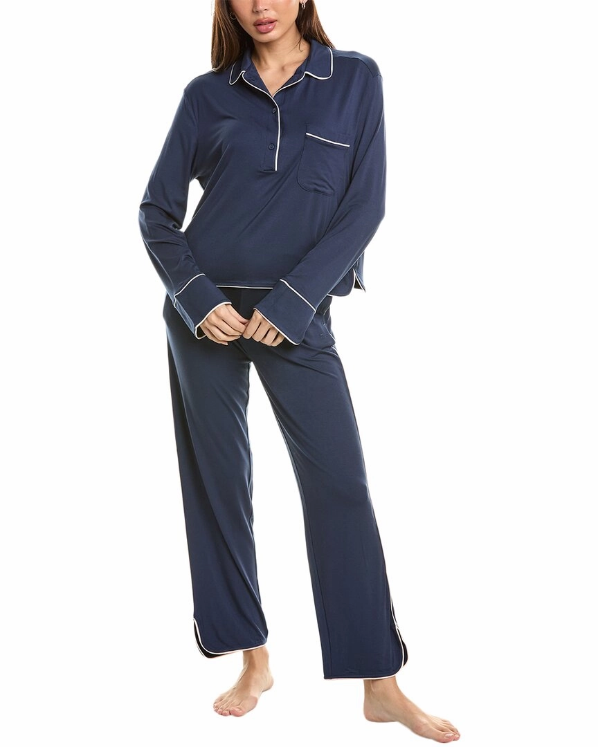 Cozy Fabric Blend Brushed Cotton Tommy John 2pc Pajama Set
