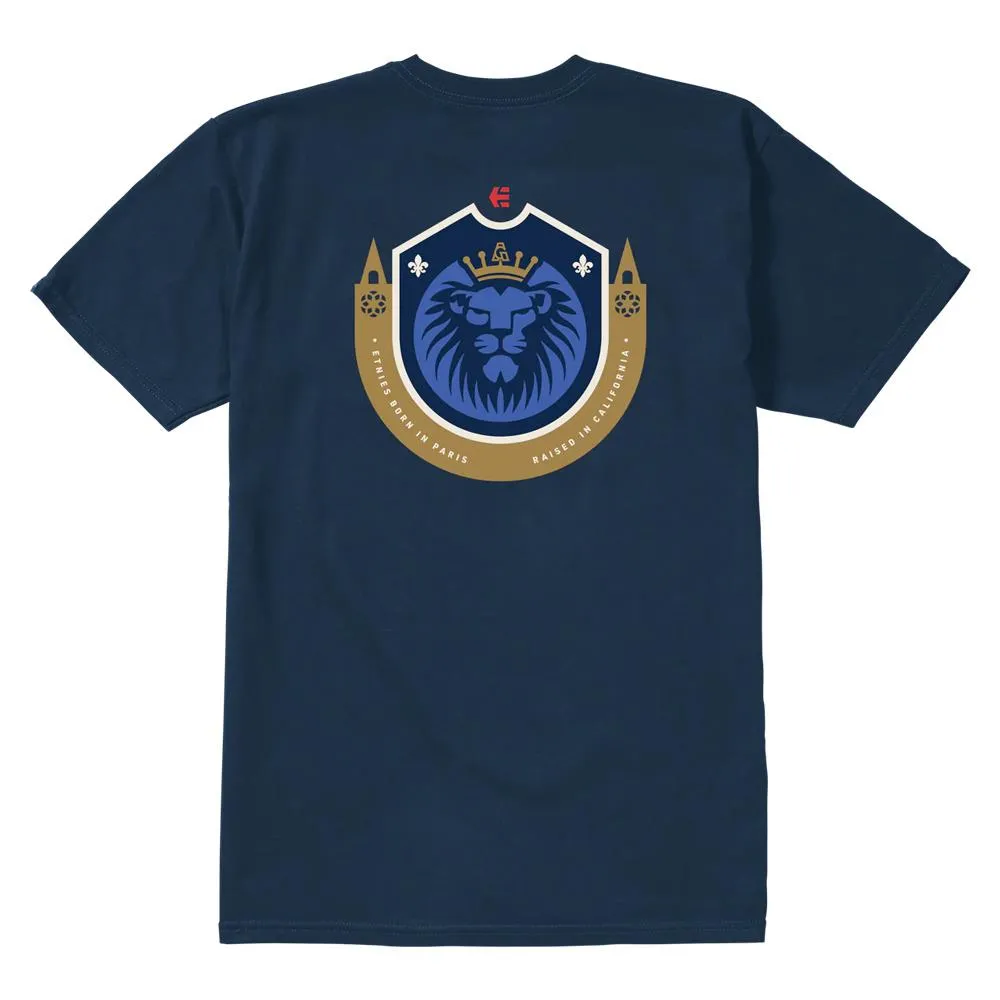 Fade Resistant Dye Chic Casual Wear Etnies AG T-shirt - Navy