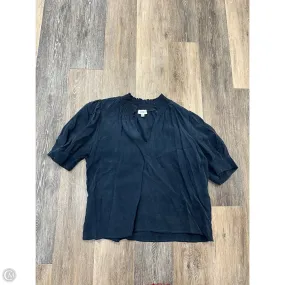Trendy Look AirflowVents Blouse Short Sleeve By Evereve In Navy, Size: Xl