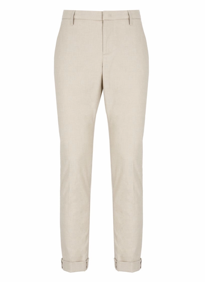 Beige Gaubert Cotton Trousers Simple clothing Reliable Layer