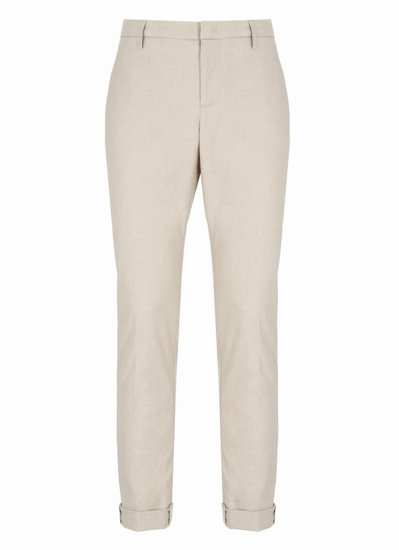 Beige Gaubert Cotton Trousers Timeless Outfit Spring Attire