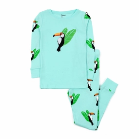 EasyCare Fabric Kids Two Piece Cotton Pajamas Toucan Bird