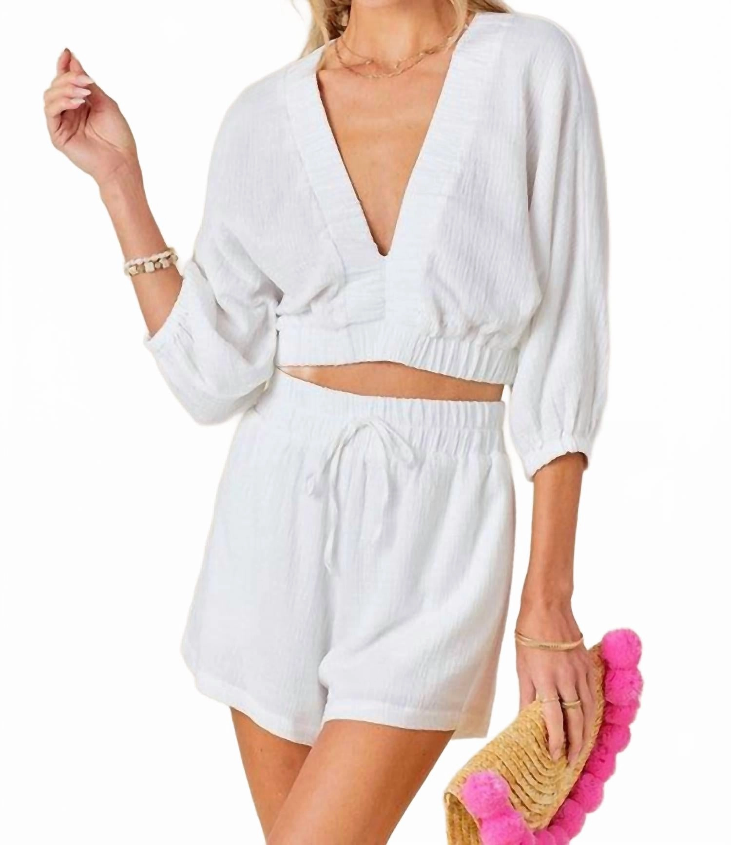 The Way You Are Set In White Layered construction Comfort waistband