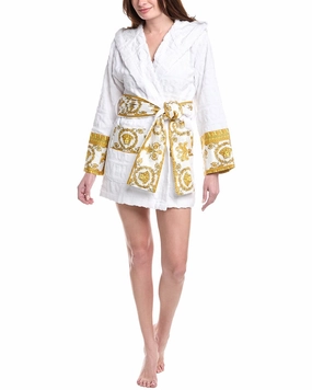 Versace Home I Heart Baroque Short Bathrobe Cozy Thermal Insulation