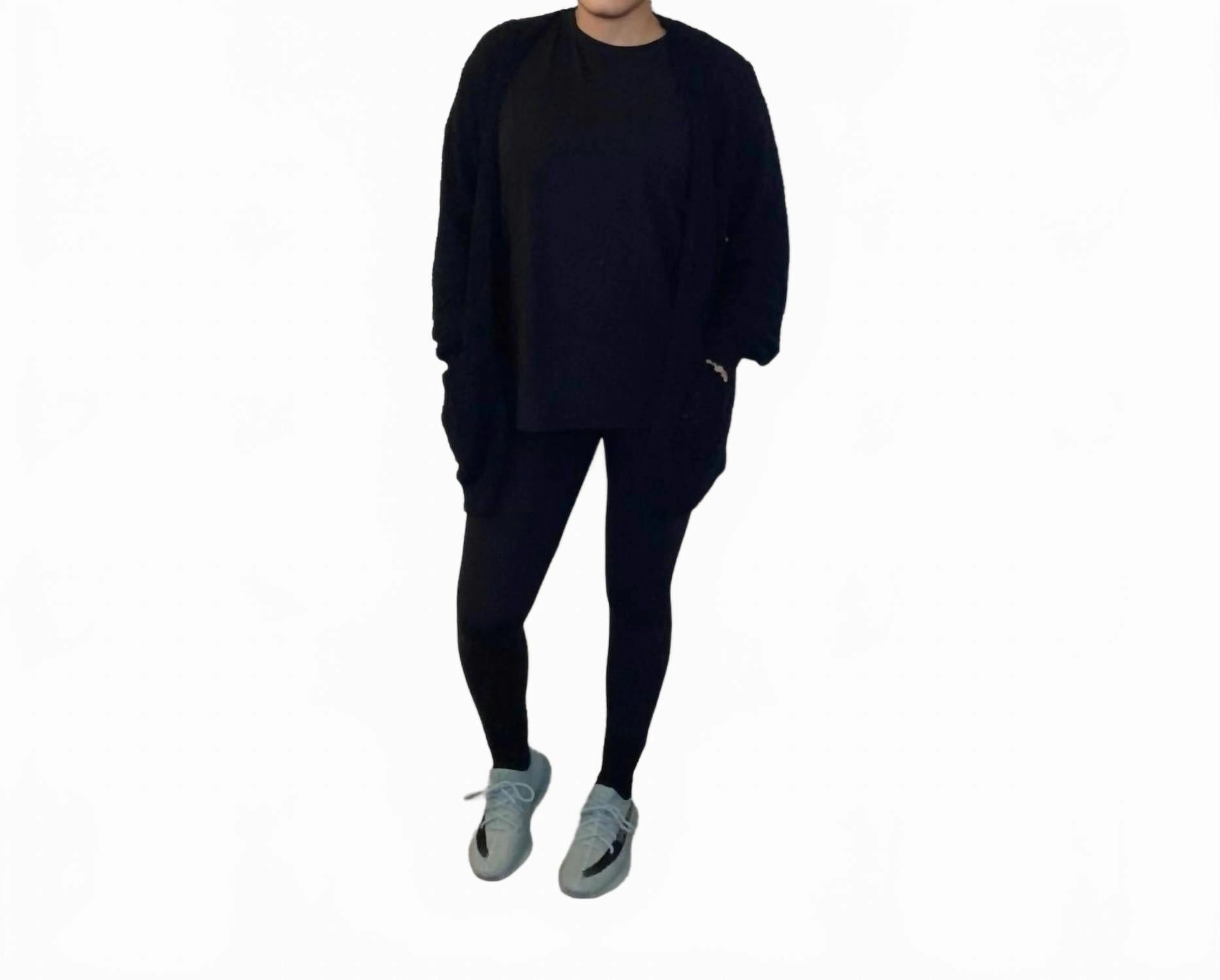 Flexible Stretch Material Forever Comfy Set In Black