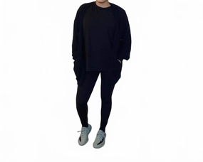 Flexible Stretch Material Forever Comfy Set In Black