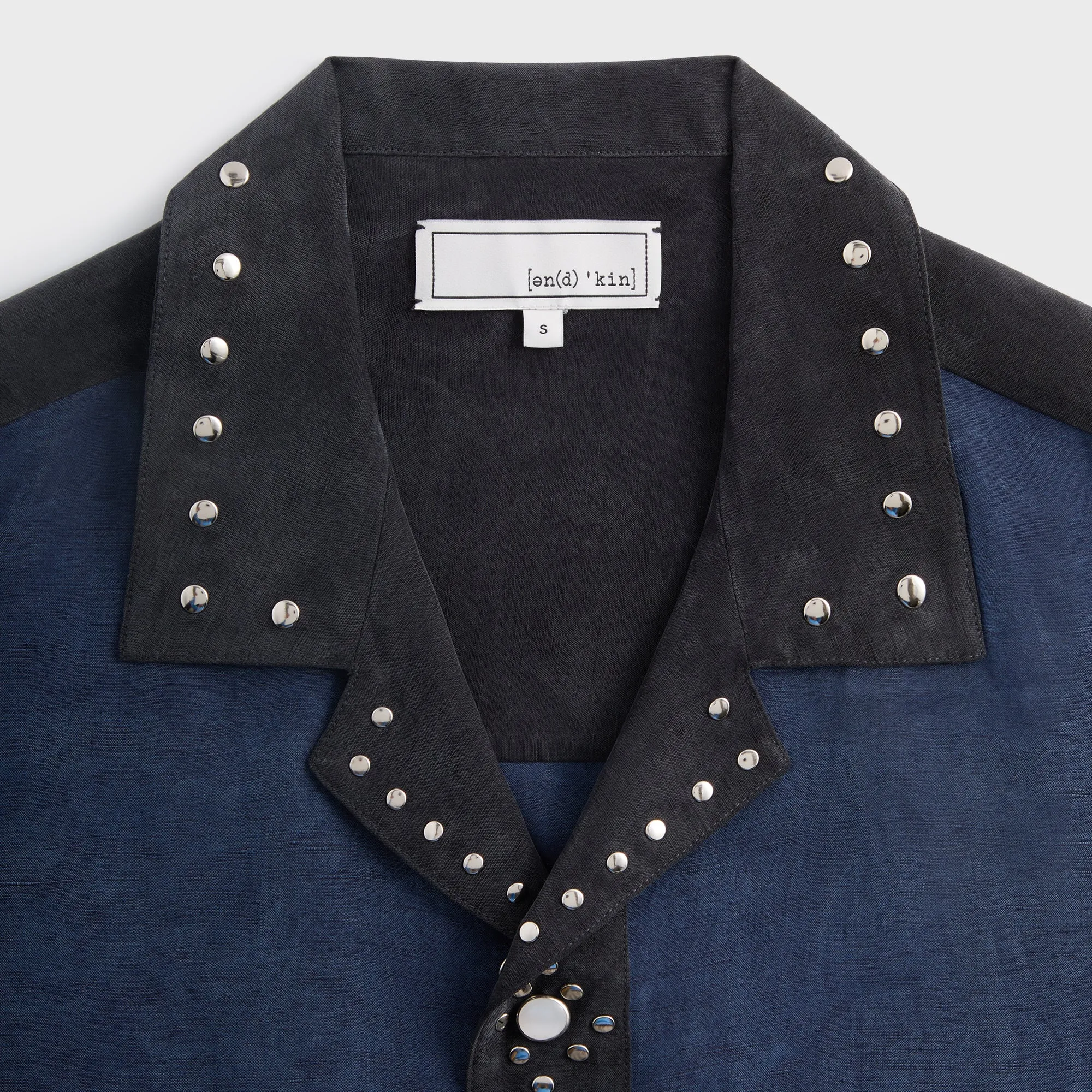 Hidden Button Placket &Kin Sawyer Short Sleeve Camp Collar Shirt - Nocturnal