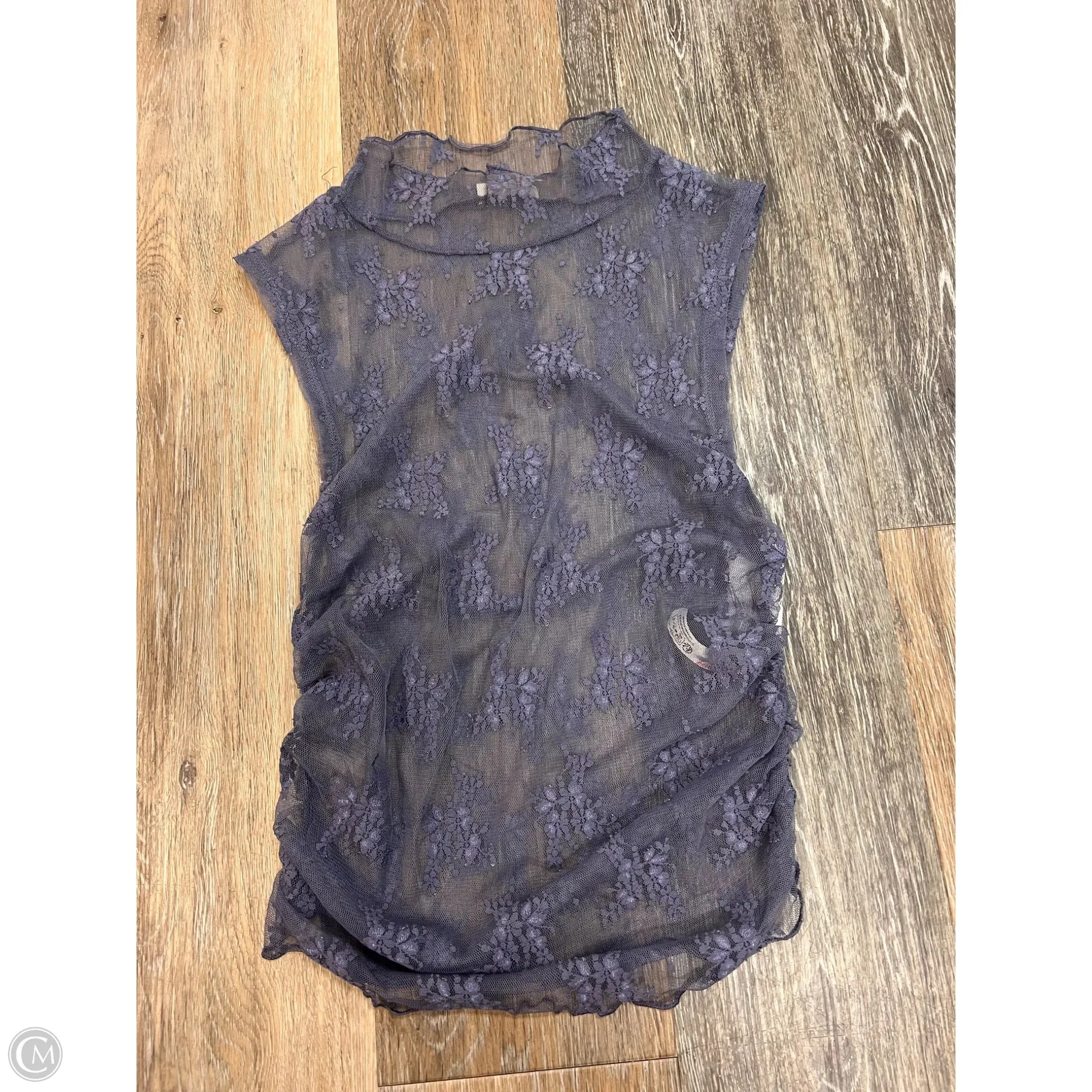 Sun Protective Fabric Self Fabric Tie Tank Top By Free People In Blue, Size: S