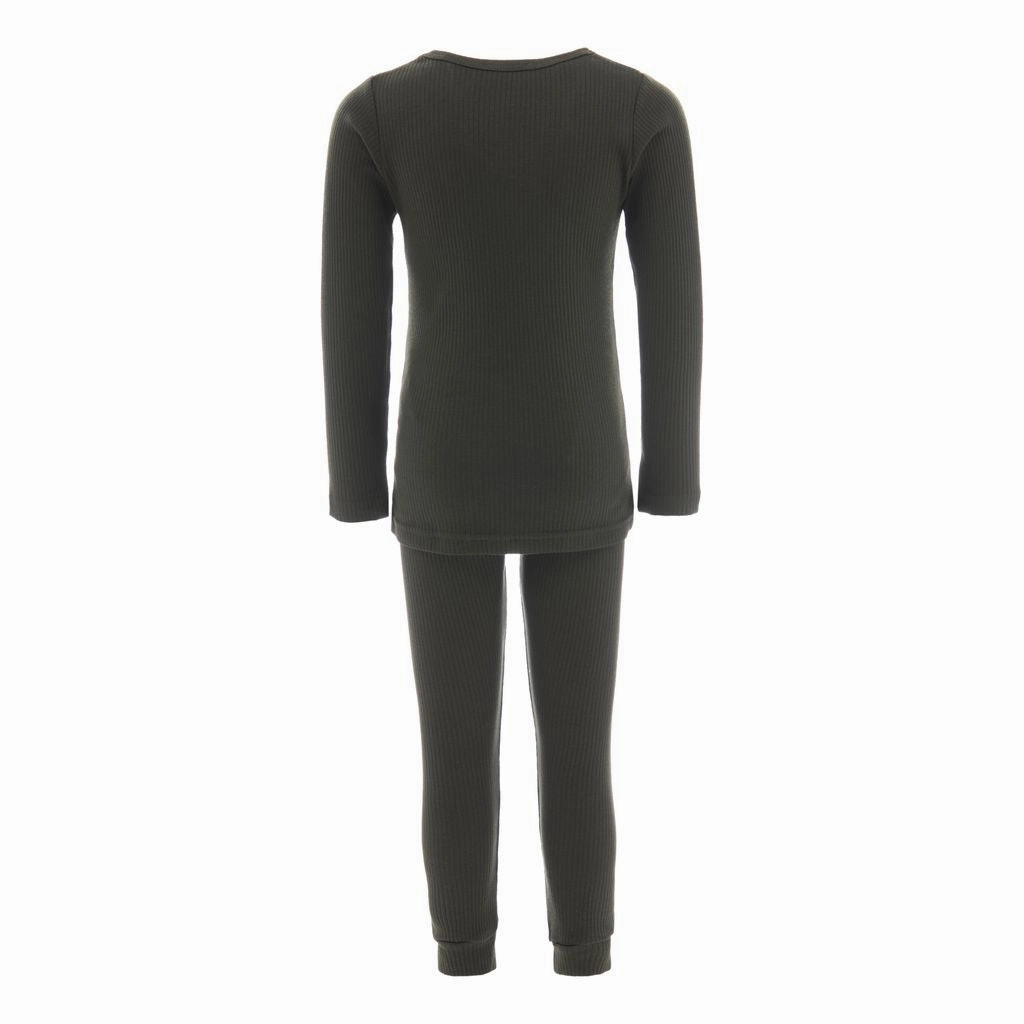 Forest Green Modal Outfit Flatlock stitching