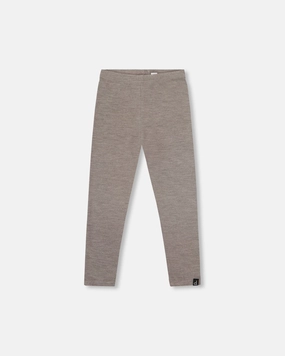 Super Soft Ribbed Leggings Heather Gray Core Cut AdjustableDrawstring
