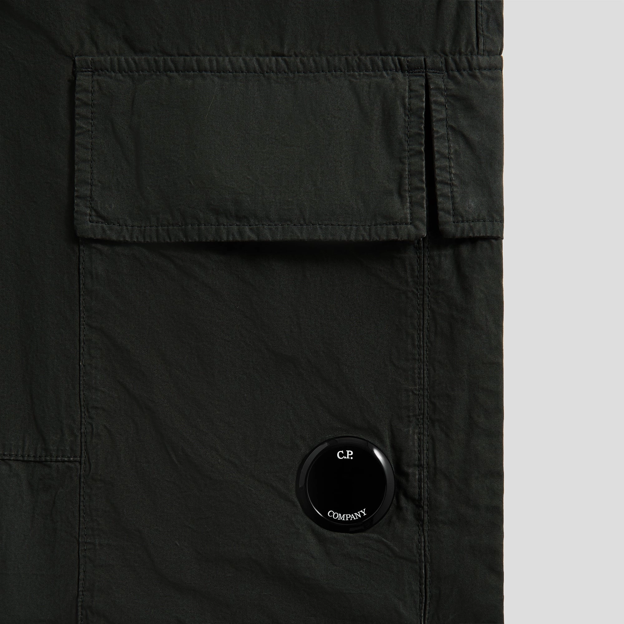 Chilly Day Layers Anti Pilling Finish C.P. Company Microreps Cargo Pant - Peached Black