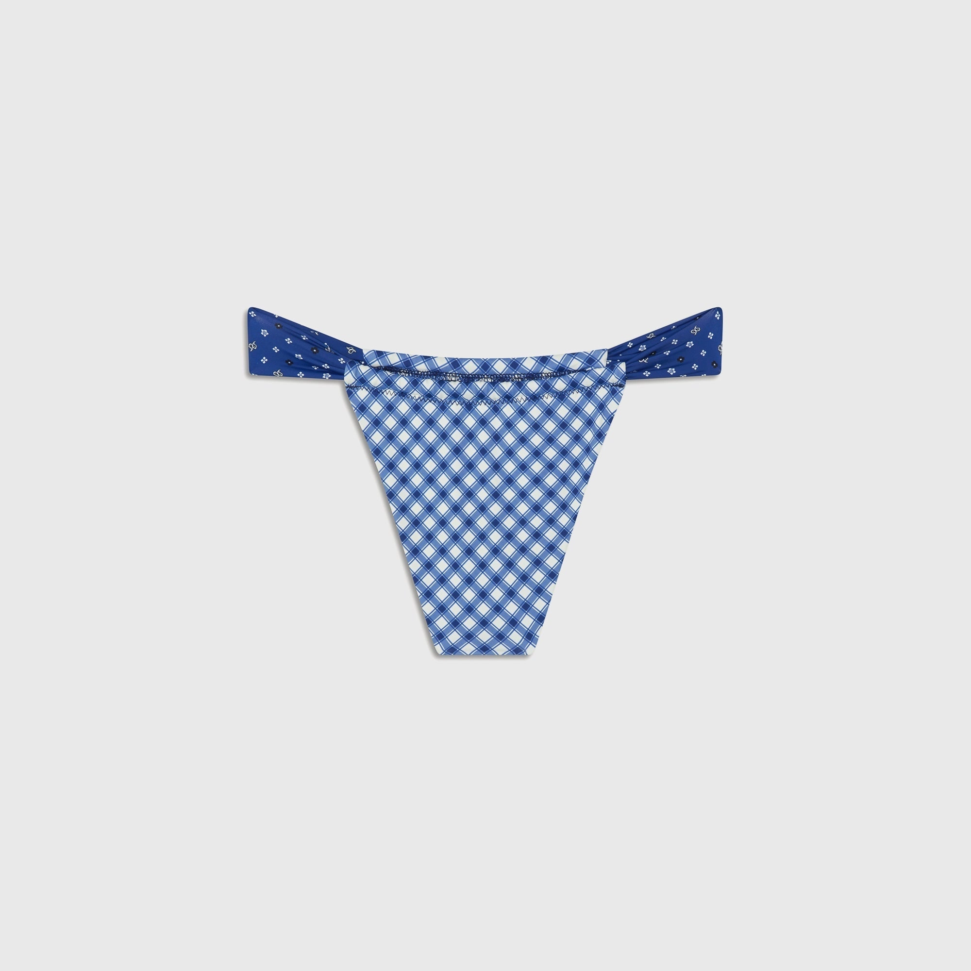 Frankies Bikinis Beckett Bottom - Starry Gingham Print Water Repellent Finish