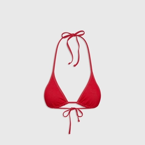 Frankies Bikinis Paradise Denim Top - Red Waterfront Pack