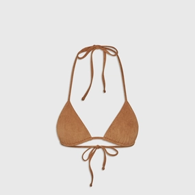 Island Paradise Stretch Free Waistband Frankies Bikinis x Bella Hadid Nick Suede Top - Sunkissed Suede