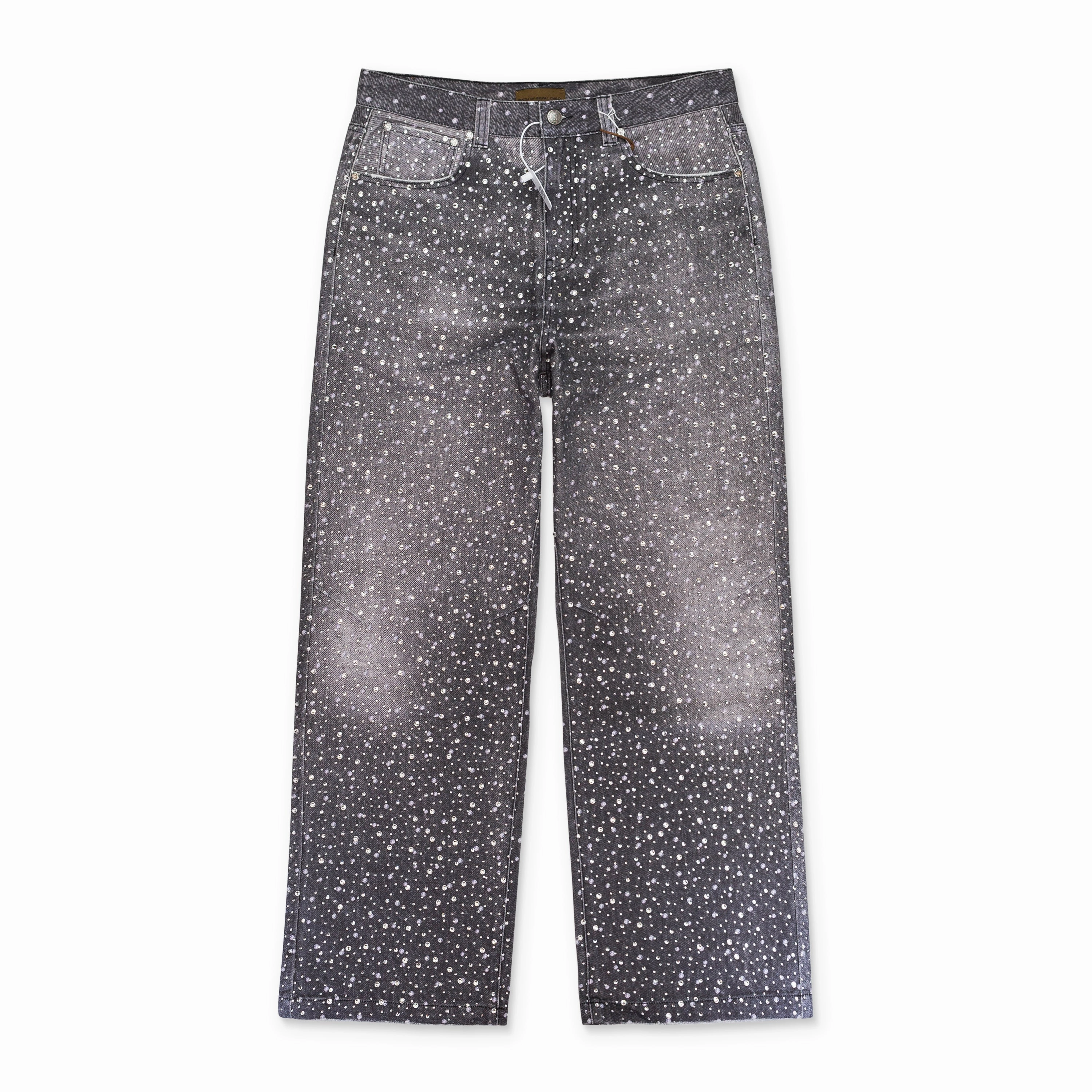 Fits Everyone DIAMOND DENIM BLACK STRAIGHT-FIT JEANS