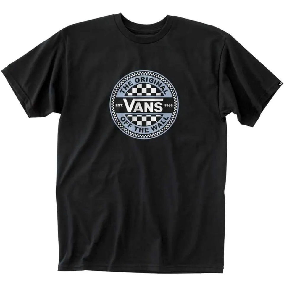 Vans Circle Checker T-Shirt - Black Moisture Control Fabric Printed design