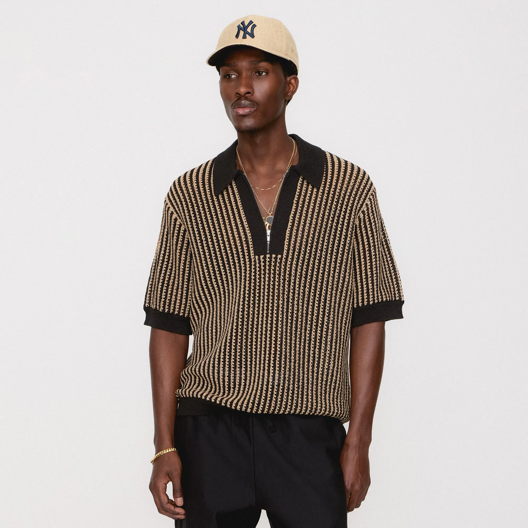 Kith Nash Knit Polo - Shea Trendy Prints Colorfast Construction