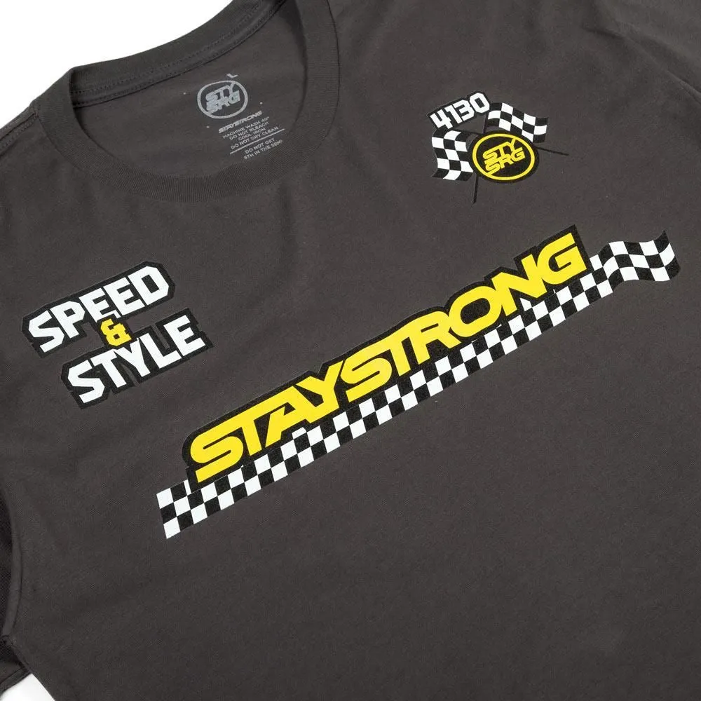 Stay Strong Speed & Style T-Shirt - Asphalt Sustainable Packaging