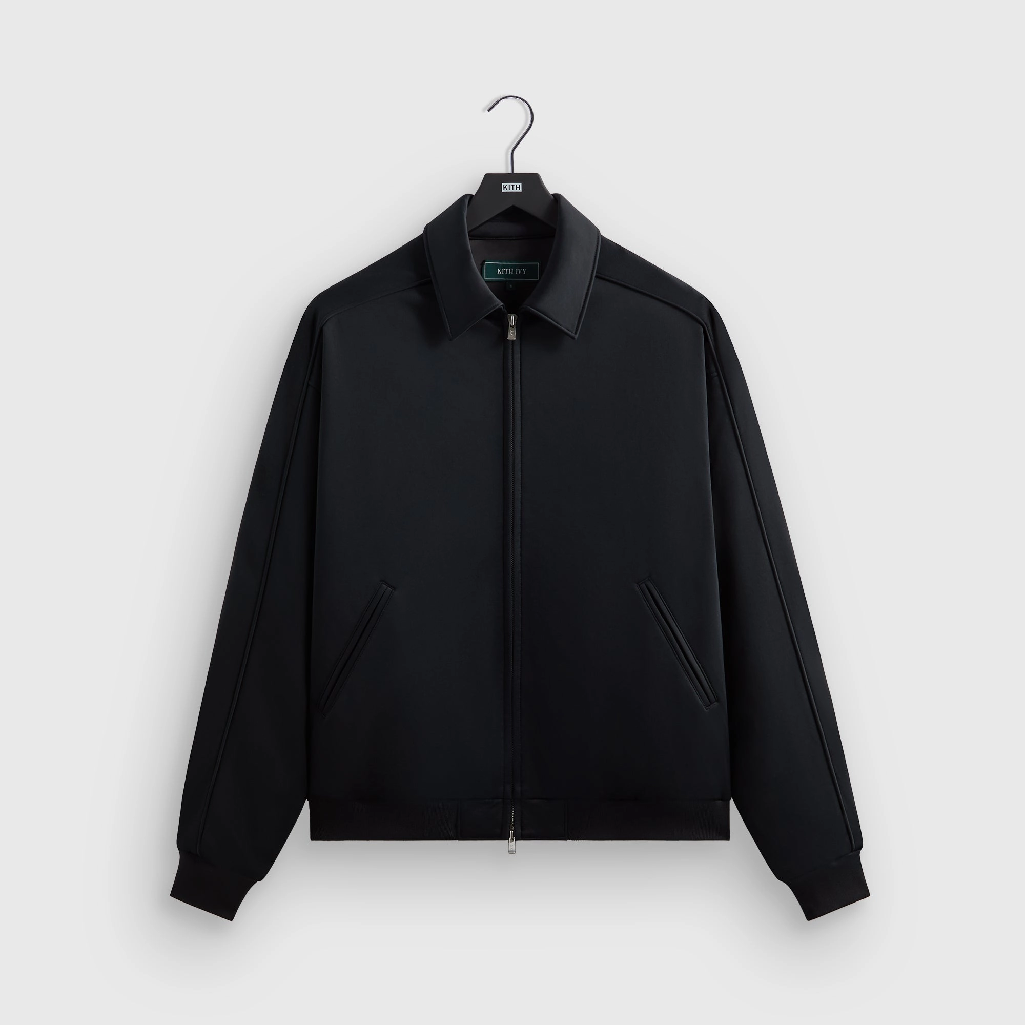 Kith Ivy Tricot Souvenir Jacket - Black Packable Style Seamless Edge Finishing