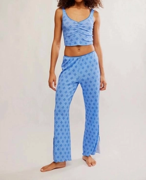 Loose Fit StainResistant Coating Fresh In Love Lounge Set In Blue