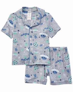 Only Boys 2pc Sleepy Time Pajama Short Set Comfortable fit Reversible design