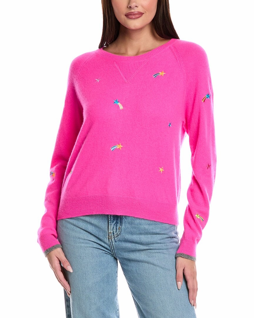 Double Chest Pocket Reflective Safety Accents Frictionless Zippers Brodie Cashmere Shooting Star Mini Cashmere Sweater