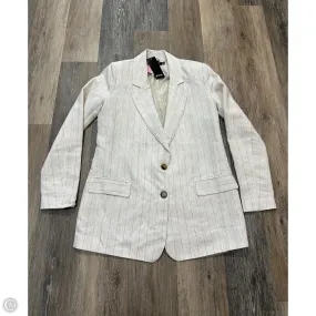 Colorfast Dye Method Moisture Wicking Material Blazer By Nasty Gal In Cream, Size: 6