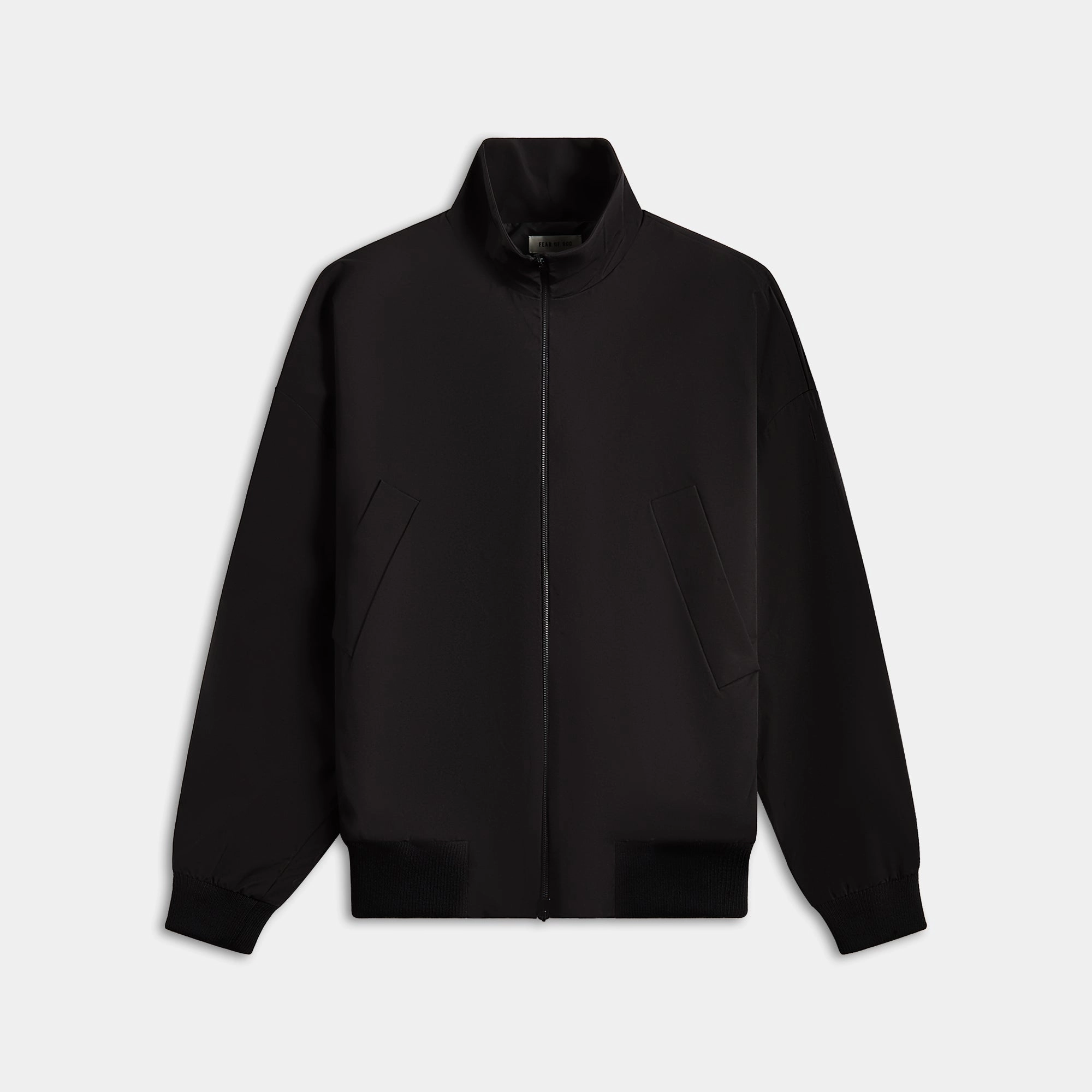 Fear of God High Neck Track Jacket - Black Non Chafing Neckline