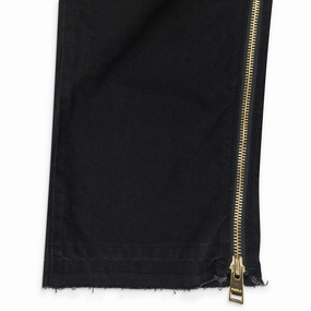 Road Trip Affordable Weekend Getaway Stylish FULL SIDE ZIP BLACK SKINNY JEANS