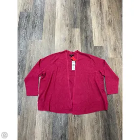 Sweater Cardigan By Eileen Fisher In Pink, Size: 3x FrictionReducing