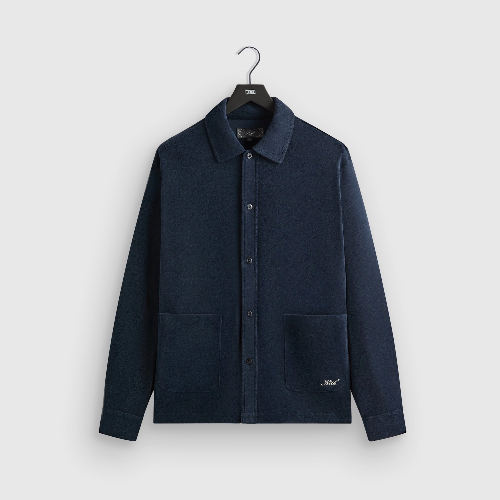 Convertible Features Thermal regulation Kith Terry Boxy Collared Overshirt - Nocturnal